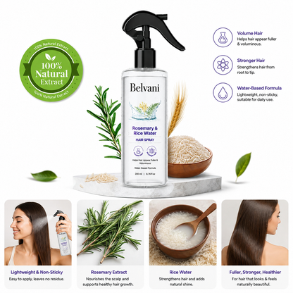 Rosemary & Rice Water Hair Growth Spray